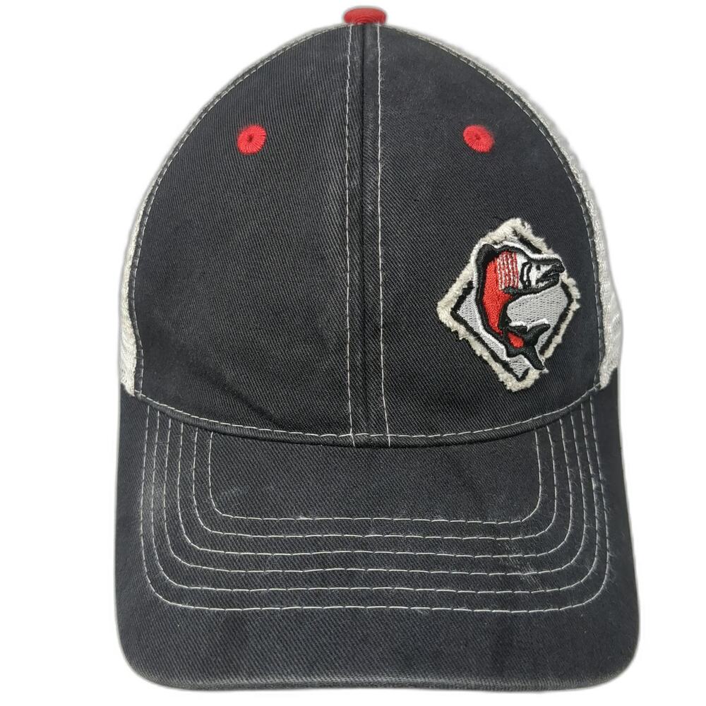 Vie Trucker Hat Black One Size Snapback Mesh Sockeye Brewing Salmon Fish Idaho